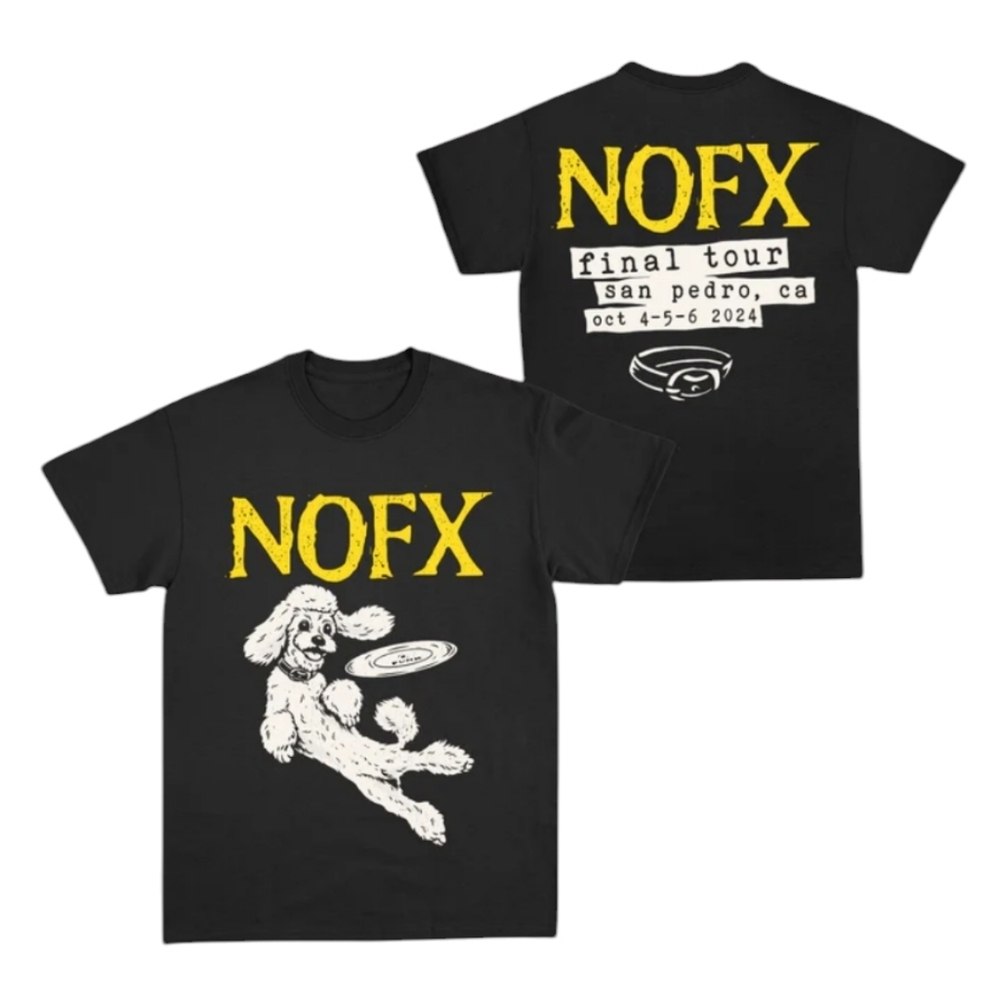 NOFX Final Tour Final Shows San Pedro CA poodle dog Punk tee XL NWT